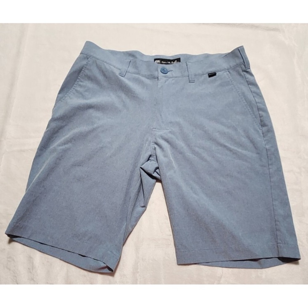 Travis Mathew Shorts Mens 32 Performance Stretch "Proceed With‎ Caution"
